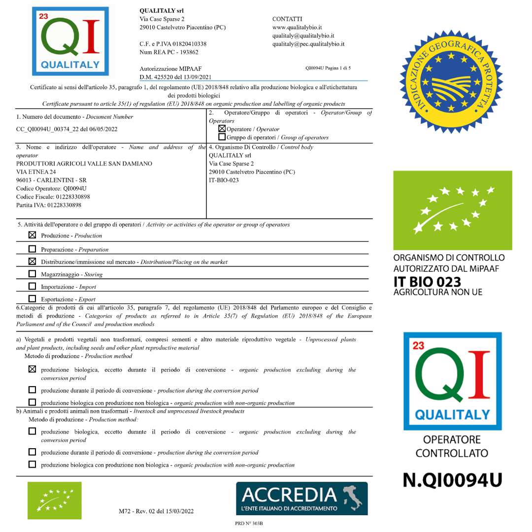 Certificazione Biologica della Melagrana Wonderful di Casa Sferrazzo
