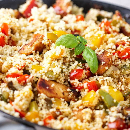 Couscous all’arancia e verdure grigliate